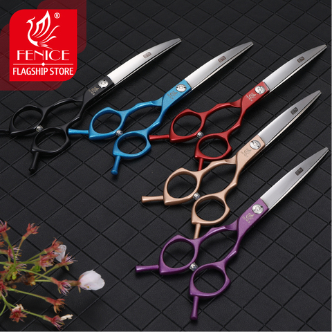 Fenice 6.5 /7.0inch Curved Blade Scissors Dog Grooming Shears Pet Grooming Scissors in Dogs Scissors Product ► Photo 1/5