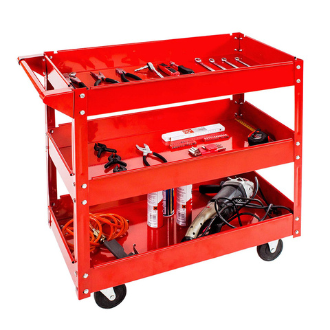 Wholesale 3-Level Garage Storage Heavy Duty Workshop Wheel Parts and Trolley Cabinet Cart Tool ► Photo 1/5