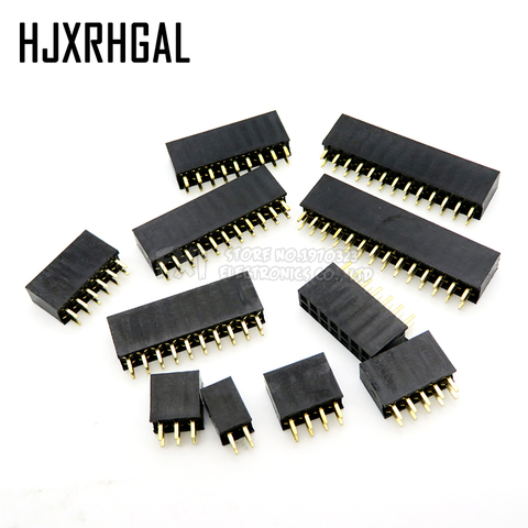 10PCS Double Row Pin Female Header Socket Pitch 2.54mm 2*2p 3PIN 4PIN 5PIN 6PIN 7PIN 8PIN 9PIN 20PIN Connector ► Photo 1/4