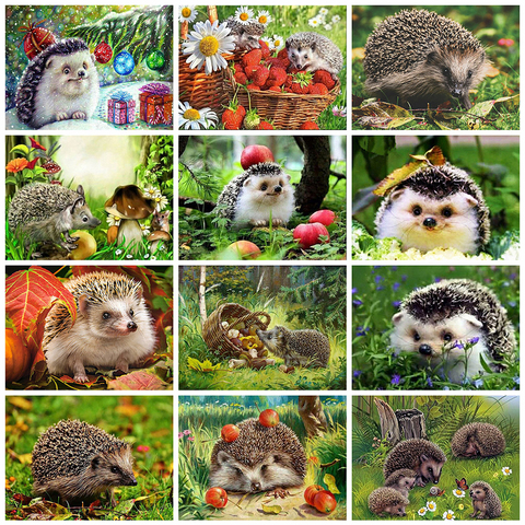 Evershine 5D DIY Diamond Embroidery Hedgehog Diamond Painting Animals Cross Stitch Full Square Drill Mosaic Home Decoration ► Photo 1/6