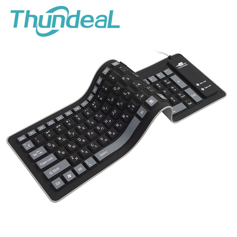 103keys Russian Keyboard Letters Silicon Layout USB 2.0 Interface Russian Keyboard Soft and durable keyboard PC Desktop Laptop ► Photo 1/6