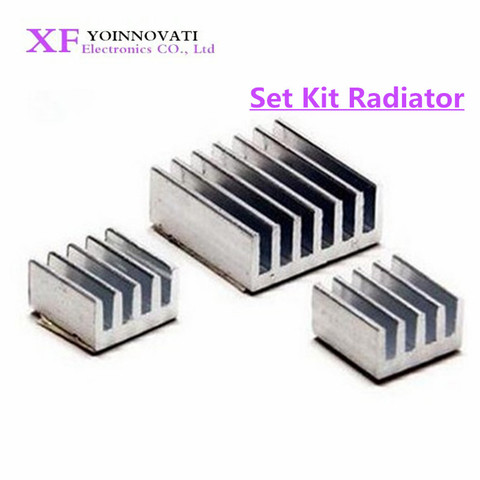 3pcs + Adhesive Raspberry Pi Heatsink Cooler Pure Aluminum Heat Sink Set Kit Radiator For Cooling Raspberry Pi 2 B ► Photo 1/3