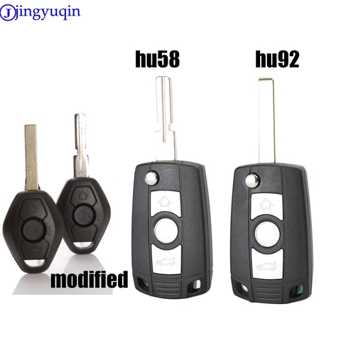 jingyuqin 3B Modified Folding Car Key Shell Case for BMW 3 5 7 Series 1998-2005 X5 Z3 Z4 330 330i 525 525i 2001-2004 E38 E39 E46 ► Photo 1/5