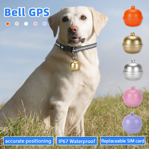 New G15 Pets Bell Mini GPS Tracker IP67 Waterproof Magnetic Charging Tracking Device Locator Collar for Cat Dogs Animal Free APP ► Photo 1/6