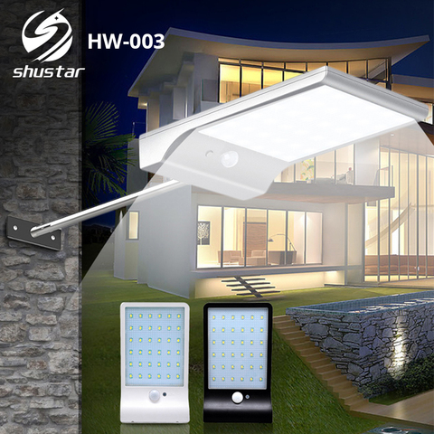 Solar rechargeable LED Wall light Garden light Human body induction turns on automatically Waterproof Body With remote control ► Photo 1/6