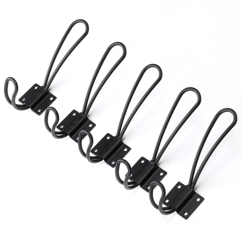 5 Pcs Decoration Coat Hook Hanging Removable Retro Metal Multifunction Bedroom Wire Loop Organizer Hanger Firmly Easy Install ► Photo 1/6