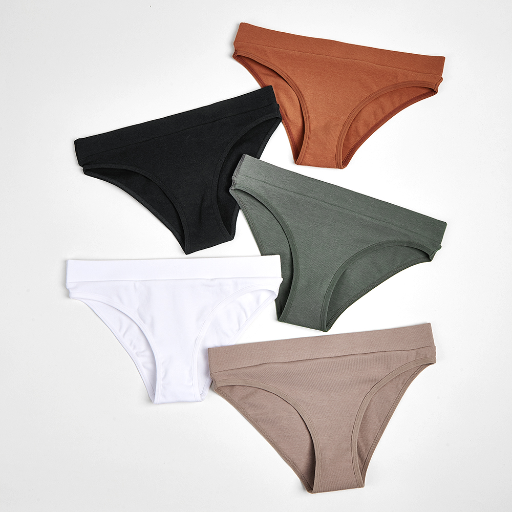 FallSweet 2Pcs/Set Cotton Briefs Women Panties Soft Mid-Rise
