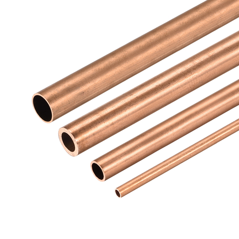 uxcell 3 Pcs Copper Round Tube 2mm 3mm 4mm 5mm 6mm 7mm 8mm 9mm 10mm OD 300mm Long Straight Pipe Tubing used in DIY crafts ► Photo 1/1