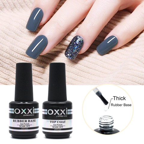 oxxi Thick Nail Base Coat Manicure Long-Lasting Rubber Base and Top Gel Lacquer  Hot Sale Colors UV Gel Varnish Primer For Nails ► Photo 1/6