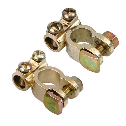 2Pcs Positive + Negative Car Vehicle Alloy Battery Terminal End Clamp Connector ► Photo 1/5