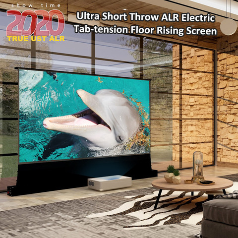 VIVIDSTROM 16:9 Electric Floor Rising ALR Rollable Projector Screen Pull up Screen for Ultra short throw UST laser projector ► Photo 1/6