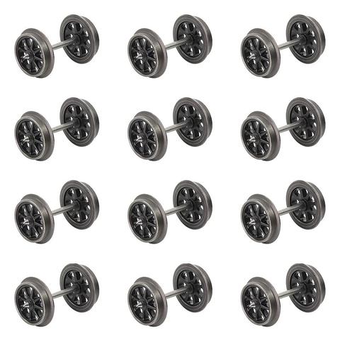 8pcs/12pcs/24pcs HO Scale 36'' Metal Spoked Wheels for Model Trains 1:87 Railway Accessories HP2687 ► Photo 1/6