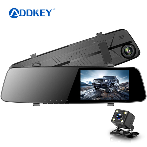 4.3 inch Dash Camera Car Camera Dvr Vehicle Dual Lens Rearview Mirror Auto  Dashcam Recorder Registrator Dash Cam In Car Full HD