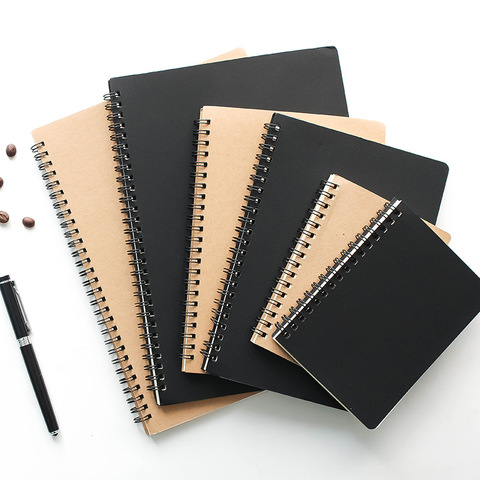 A5 B5 Spiral Notebook Journal Drawing Notebook Daily Weekly Planner Sketchbook Grid Blank Line Paper School Supplies Stationery ► Photo 1/6