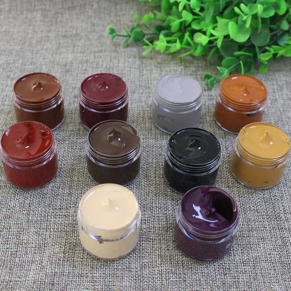 30ml Dark Red Leather Coloring Paint Shoe Cream for Bag Sofa Car Seat  Scratch Leather Dye Repair Restoration Color Change Paint