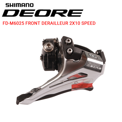 Shimano Deore M6025 2x10 Speed 34.9 Clamp MTB Bike Bicycle Update m615 2x10 Speed High DownSwing Front Derailleur Dual Pull ► Photo 1/6