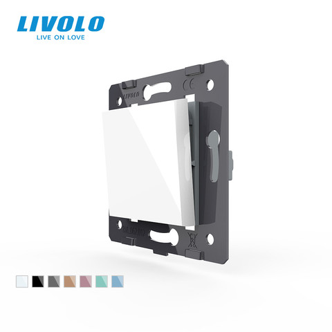 Livolo White Plastic Materials, EU  Standard, 10A Big Two Way Function Key For Wall Push button Switch,VL-C7-K1S-11 (2 Colors) ► Photo 1/5