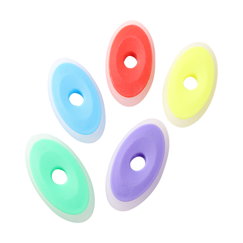 5 Colors/set Erasable Gel Pen Special Eraser Oval Shape Rubbing Eraser Pretty Candy Colors Student Gift School Office Stationery ► Photo 1/6