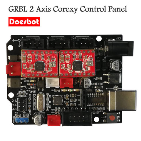 GRBL 1.1 2 Axis Control Panel Laser Engraving Machine Motherboard Corexy CNC USB Control Card ► Photo 1/2