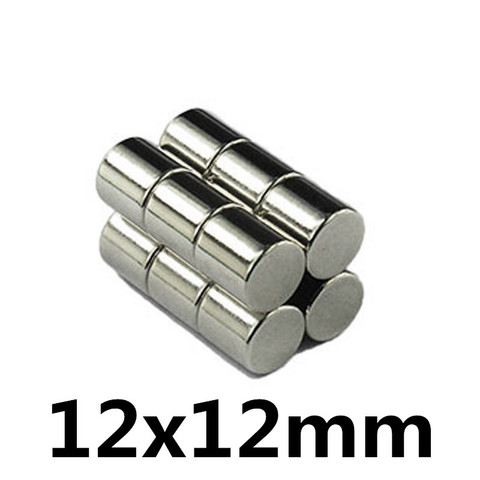 2/5/10PCS 12x12 mm Super Powerful Strong Magnetic Magnets Permanent Neodymium Magnets 12mmx12mm Small Round Magnet 12*12 mm ► Photo 1/4