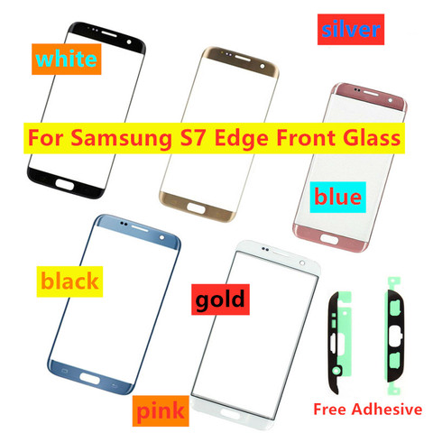 Touch Screen Front Glass For Samsung Galaxy S7 Edge G935 G935F LCD Display  External Glass Replacement Free Adhesive ► Photo 1/4