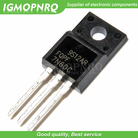 20pcs FQPF7N60C 7N60C 7N60 600V 7A MOSFET N-Channel transistor TO-220F new original ► Photo 1/1