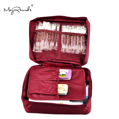 Free Shipping Wine Red Outdoor Travel First Aid Kit Bag Home Small Medical Box Emergency Survival kit Treatment Outdoor Camping ► Photo 1/5