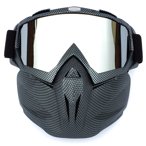 Men Women Ski Snowboard Mask Winter Snowmobile Skiing Goggles Windproof Skiing Glass Motocross Sunglasses with Mouth Filter ► Photo 1/6