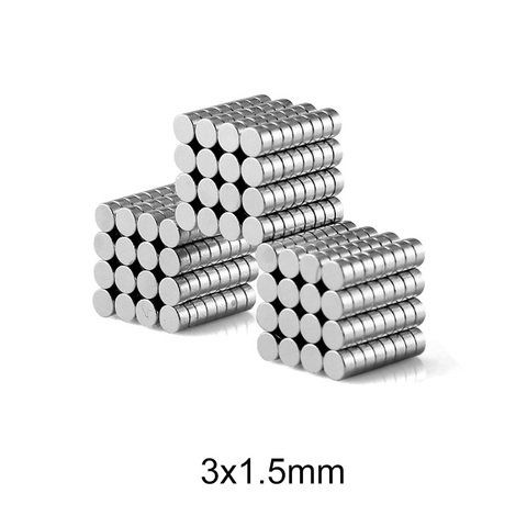 100~5000pcs 3*1.5 Strong Round Dia. 3mm x 1.5mm N35 Rare Earth Neodymium Magnet Art Craft Fridge Neodimio Imanes 3x1.5 ► Photo 1/6