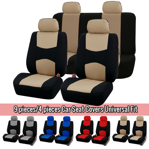 AUTOYOUTH Car Seat Covers Full Set Universal Fit Car Accessories Auto Seat Protectors Car-Styling Gray/Black ► Photo 1/5