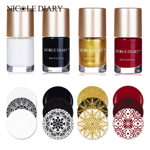 NICOLE DIARY Stamp Nail Polish Stamping Polish Nail Art Stamping Nail varnish for Nail DIY Stamping Plate Tools ► Photo 1/6