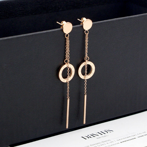 Fashion new tassel Roman alphabet long section shell earrings  jewelry for women the best gift k303 ► Photo 1/6