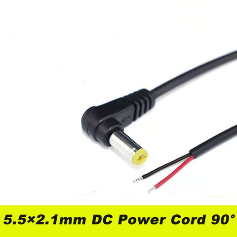 1pcs 1meter 22AWG DC Power Plug L-Shaped 5.5X2.1mm Male Right Angle Single Head Jack with Cord Connector Cable. ► Photo 1/6