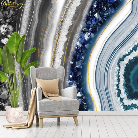 beibehang Custom Modern crystal marble wallpapers for living room agate slice TV background wallpaper 3D photo mural wall paper ► Photo 1/5