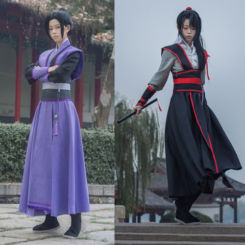 Anime Mo Dao Zu Shi Wei Cosplay Wuxian Jiang Cheng Costume Hanfu Grandmaster of Demonic Cultivation Juvenile Ver. Costume Wig ► Photo 1/6