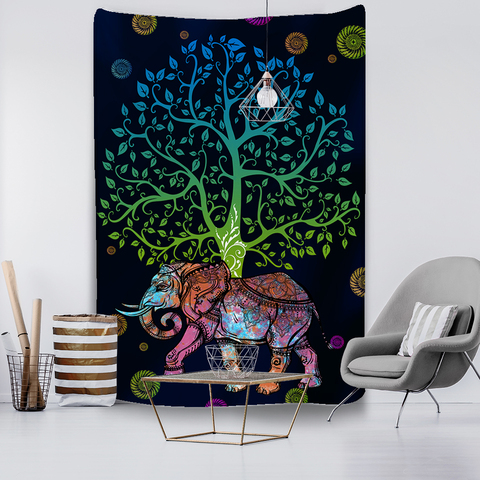 Bohemian Mandala Elephant Tapestry Wall Hanging Sandy Beach Picnic Throw Rug Blanket Camping Tent Travel Sleeping Pad ► Photo 1/6