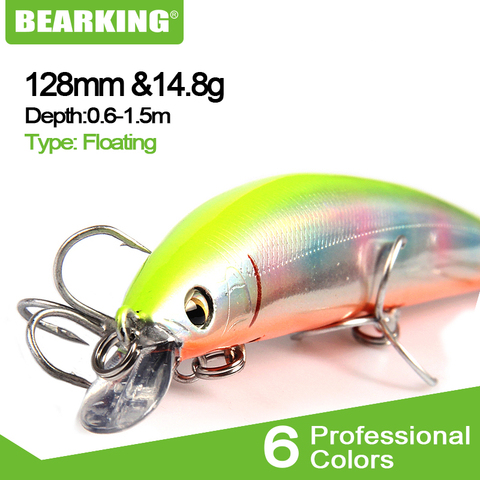 Bearking 1PC 12.8cm 14.8g  Hard Fishing Lure Crank Bait floating Lake River Fishing Wobblers Carp Fishing Baits						 ► Photo 1/6