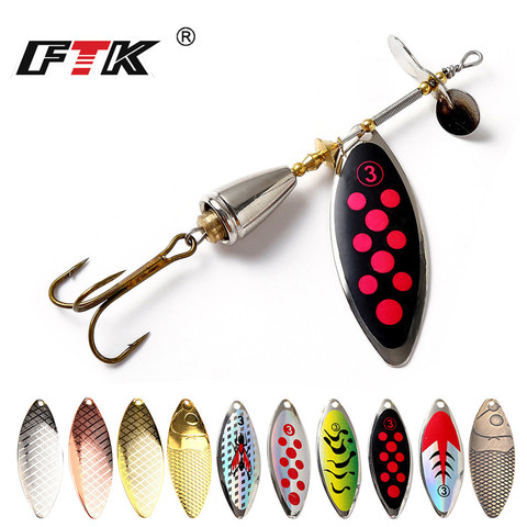 FTK 1PC Spinner Bait Fishing Lures 16.5g 10cm Pesca Spinner Sequin Paillette Long Cast Coloful Carp Pike Fishing ► Photo 1/6