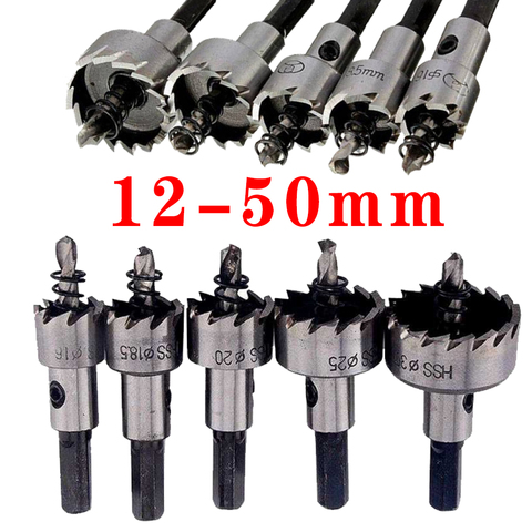 wholesales high Quality 12-50mm HSS Drill Bit Hole Saw Set Stainless Steel Metal Alloy Drill Bits ► Photo 1/6