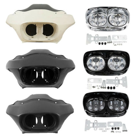 Motorcycle Inner & Outer Fairing 5.75'' Dual LED Headlight For Harley Road Glide FLTR 1998-2013 ► Photo 1/6