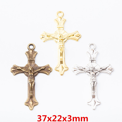 25pcs Vintage Ancient cross zinc alloy charms pendant suitable for DIY Bracelet Necklace metal jewelry accessories 7091 ► Photo 1/4