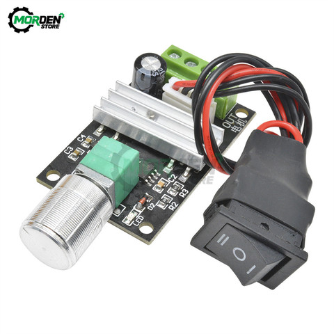 DC 6V 12V 24V 28V 3A 80W PWM DC Motor Speed Controller Regulator Adjustable Variable Speed Reversible Switch Control Potentiomet ► Photo 1/6