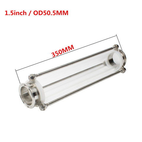 304 Stainless Steel 1.5 inches Tri Clamp Clover Sanitay Flow Sight Glass Diopter with longer size 350MM ► Photo 1/1