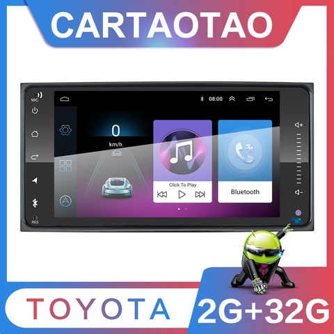 2din Android 8.1 Universal Car DVD for Toyota Corolla Camry Crown RAV4 Car Radio GPS Navigation Bluetooth WiFi Multimedia Player ► Photo 1/1