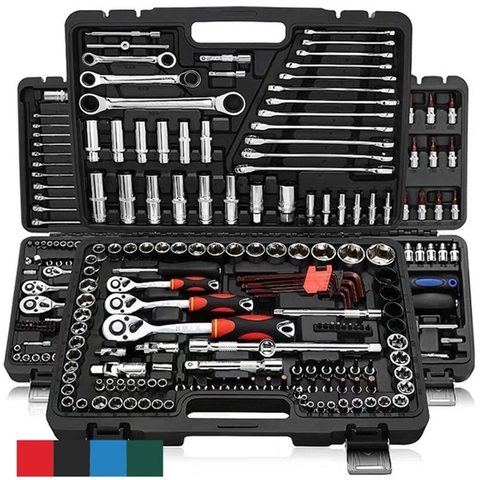 46pcs Socket Car Repair Tool Set Quick Ratchet Casing Wrench Repair Screwdriver Combination Toolbox Slotted Cross Batch Head Kit ► Photo 1/6