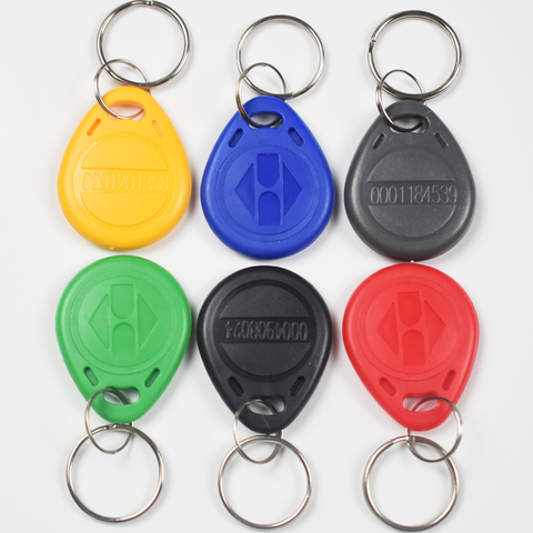 10Pcs/lot 125khz RFID EM4100 TK4100 Key Fobs Token Tags Keyfobs Keychain ID Card Read Only Access Control RFID Card ► Photo 1/6