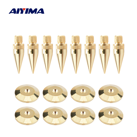 AIYIMA 8 Sets Audio Speaker Spikes M6x36 Active Speakers Parts Accessories Copper Foot Nails Foot Pads DIY For Sound System ► Photo 1/6