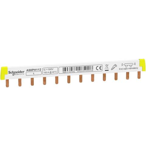 Original export 12x18mm comb bus bar, for 1P MCB, 12-position Copper bar circuit breaker, 12 circuit A9XPH112 100A 415V ► Photo 1/6