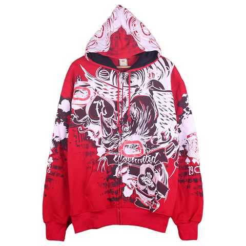 Fashion Cool Men Hip Hop Hoodies 100%Cotton Casual Sweatshirts Streetwear Man Loose Pullover Harajuku Printed Hoodie Coat Male ► Photo 1/2