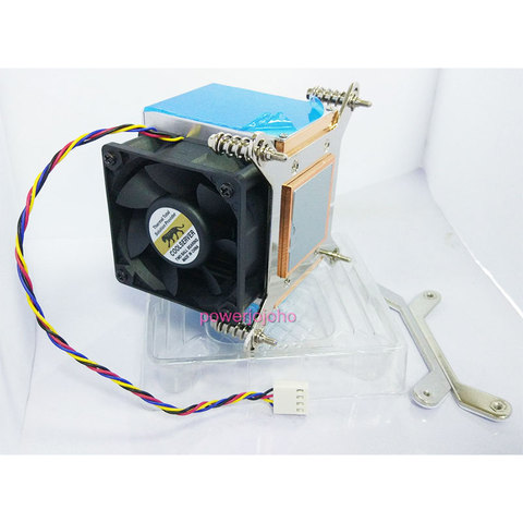 2U server active cooler industril CPU Fan Cooling  Heatsink for LGA1155 1156 1150 1151 Copper plus aluminum side blown 4pin ► Photo 1/6